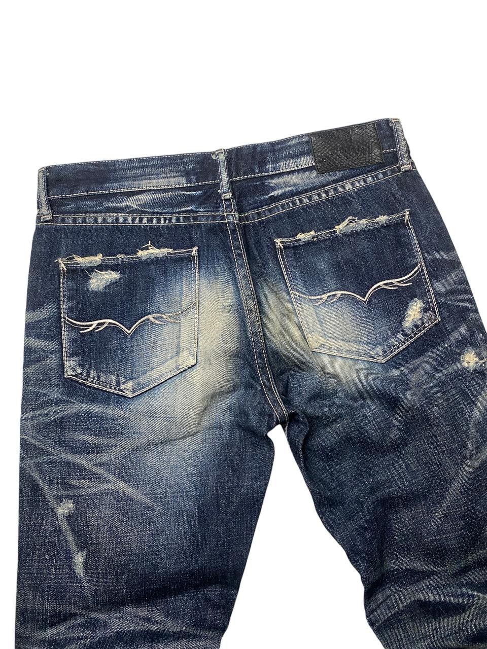 Japanese Brand Fuga Clawmark Whiskered Seawash Jeans Size US 30 / EU 46 - 6 Thumbnail