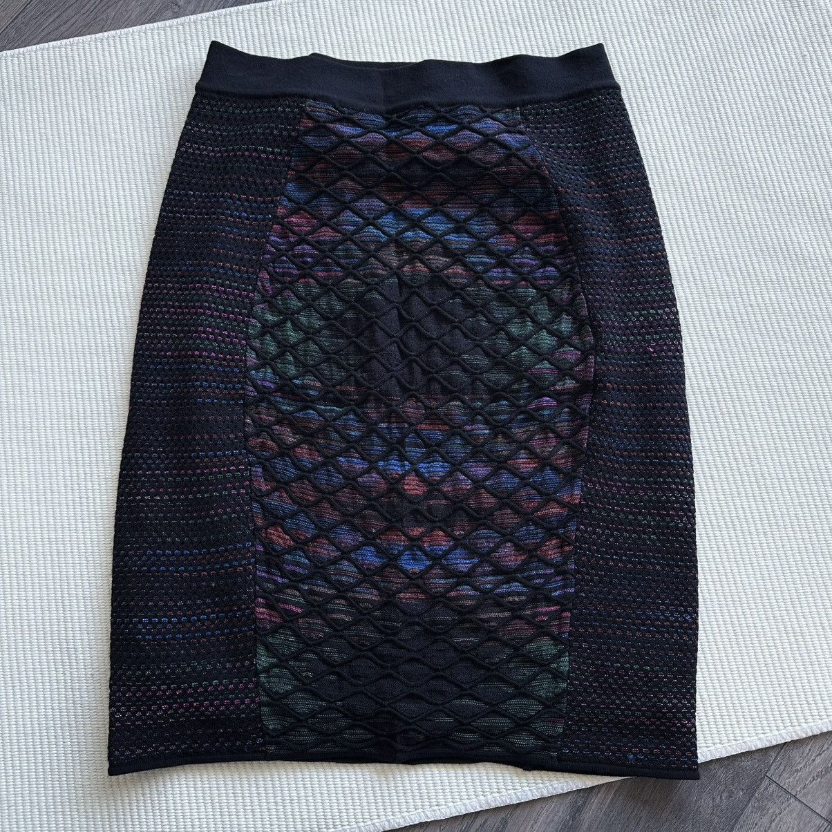 Missoni M Missoni Black / Multicolor Knit Skirt Size 28" / US 6 / IT 42 - 1 Thumbnail