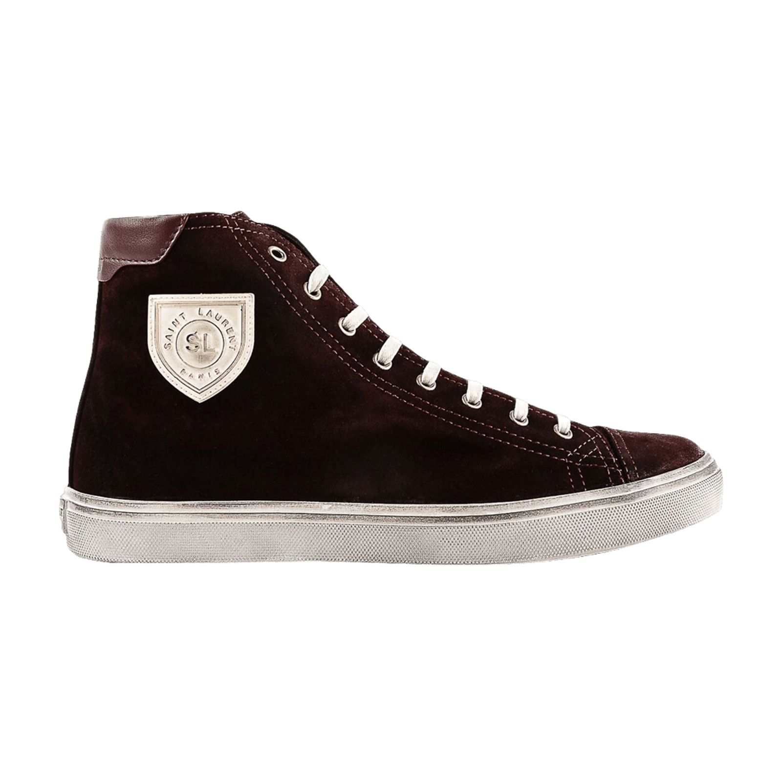 Yves Saint Laurent Saint Laurent Mens Bedford Barolo Red High Top Sneaker 44 11 Size US 11 / EU 44 - 1 Thumbnail