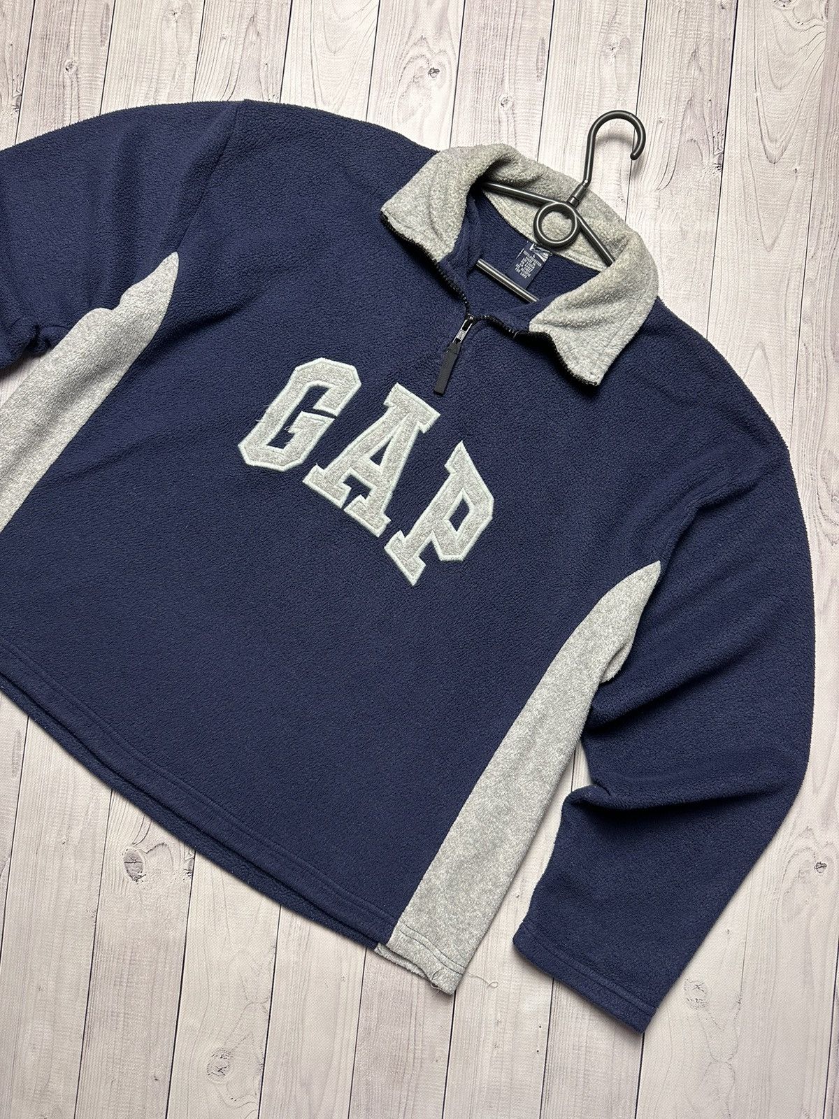 Gap × Vintage Vintage Gap Fleece zip sweater size L oversized big logo Size US L / EU 52-54 / 3 - 2 Thumbnail