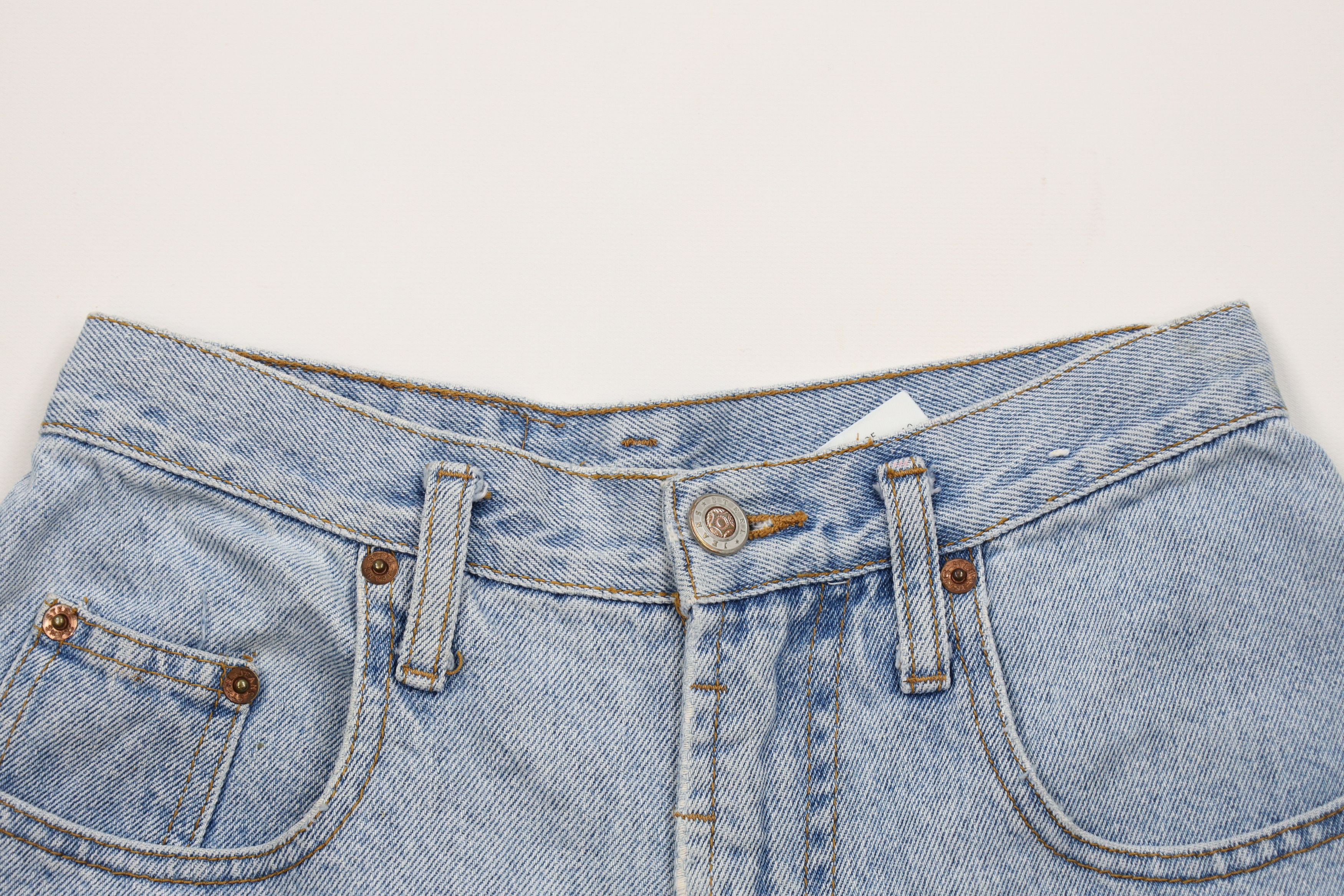 Vintage Vintage 90s Streetwear Cuffed Denim Jean Shorts Jorts USA Size 27" / US 4 / IT 40 - 2 Thumbnail