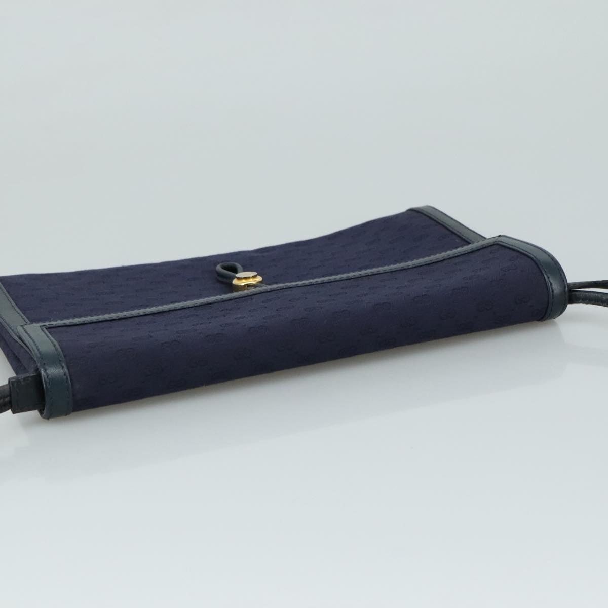 Gucci GUCCI Micro GG Canvas Shoulder Bag Navy Size ONE SIZE - 6 Thumbnail