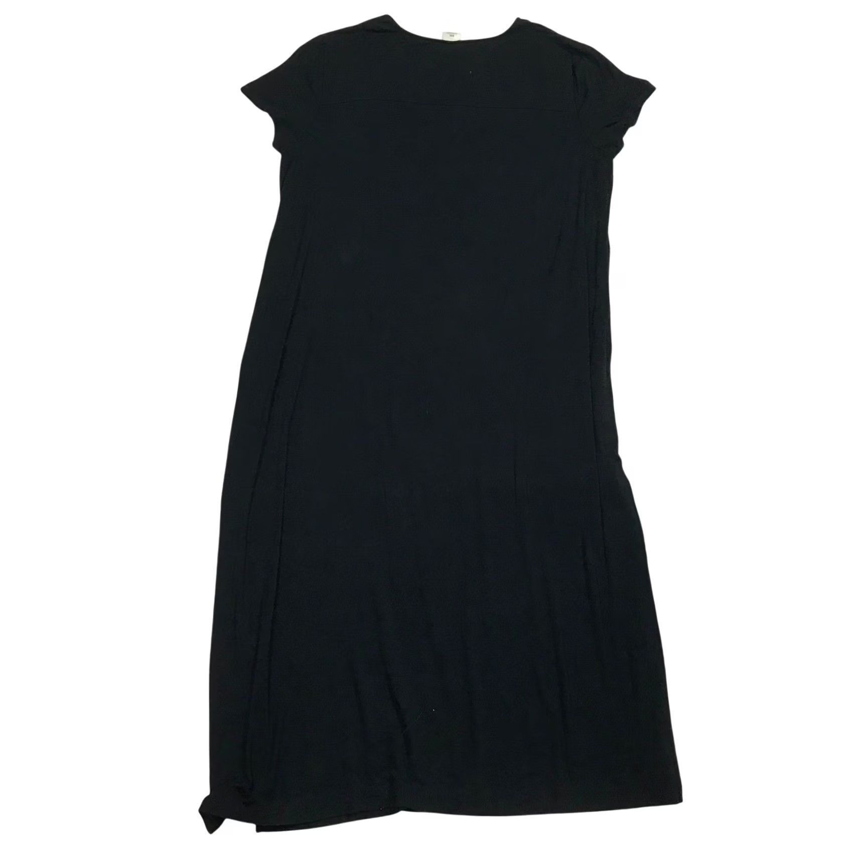 Vintage Soma Black V-Neck Short Sleeve Maxi Nightgown XXL Chest Pocket Rayon Stretch Size 40" / US 18 - 7 Thumbnail