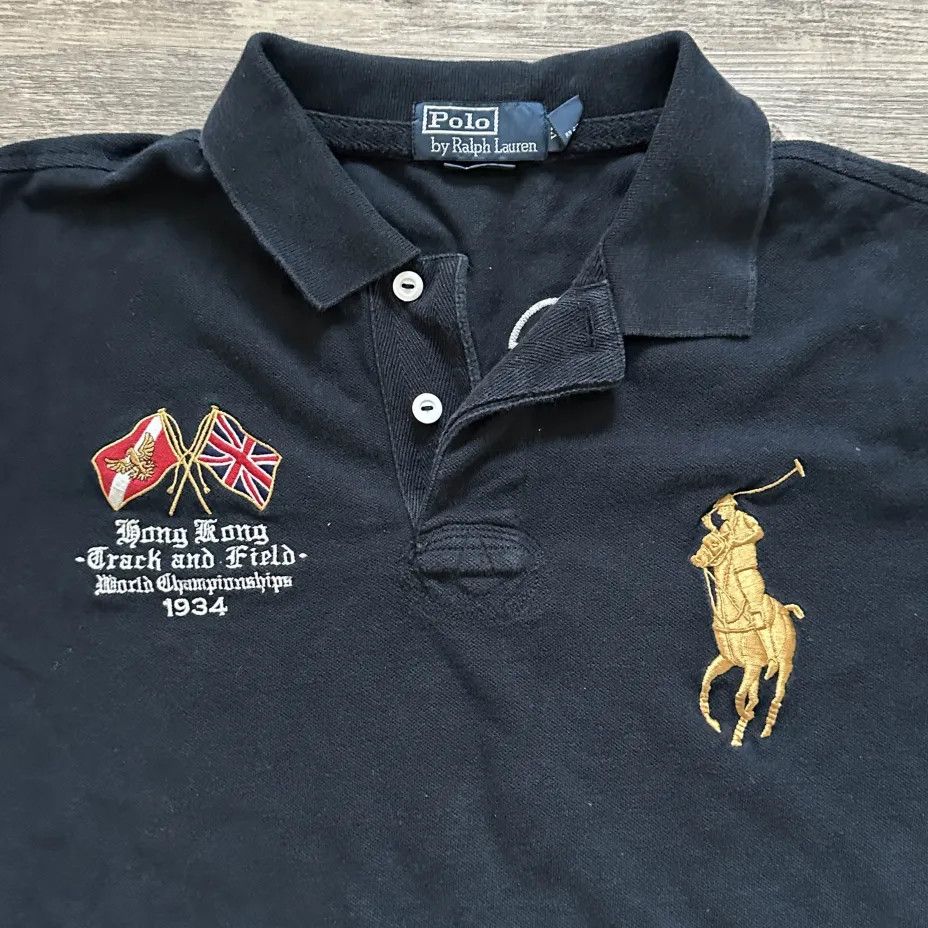 Polo Ralph Lauren Vintage Polo Ralph Lauren Hong Kong Track Field Rugby Shirt Size US XL / EU 56 / 4 - 2 Thumbnail