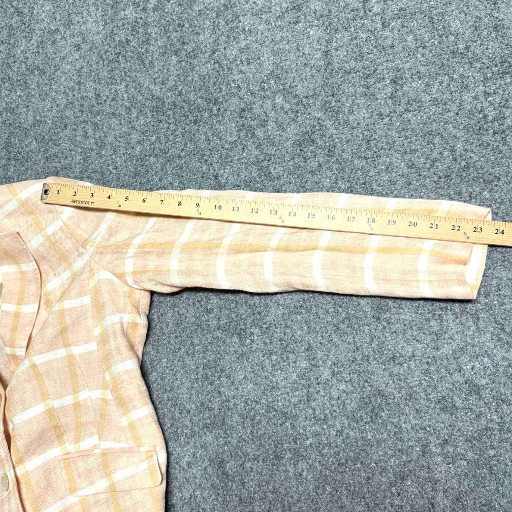 Brooks Brothers Brooks Brothers Blazer Jacket Womens 12 Checkered Linen Orange Button Pockets Casual Classic Designer Preppy Womens Size XL / US 12-14 / IT 48-50 - 7 Thumbnail