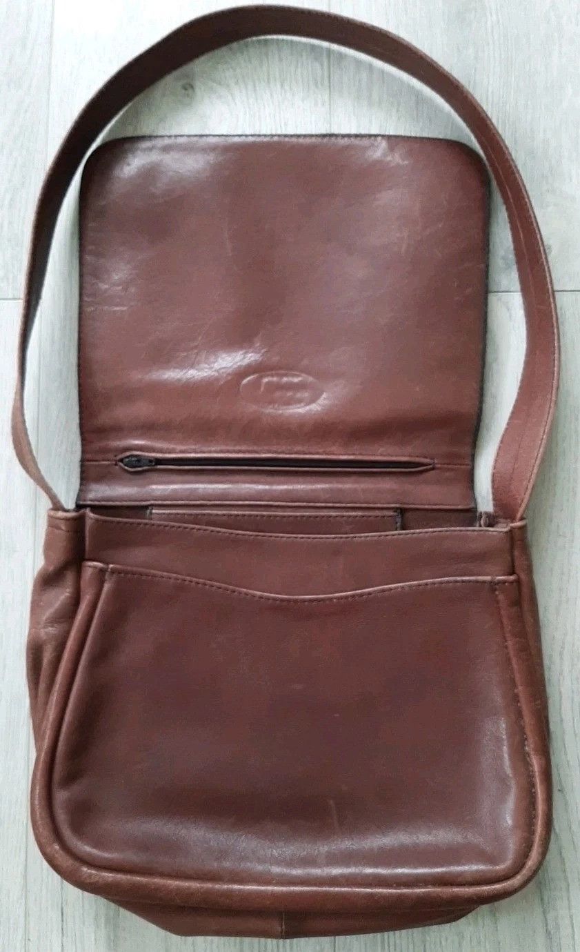 Frank Clegg Frank Clegg Brown Leather Messenger Bag Size ONE SIZE - 9 Thumbnail