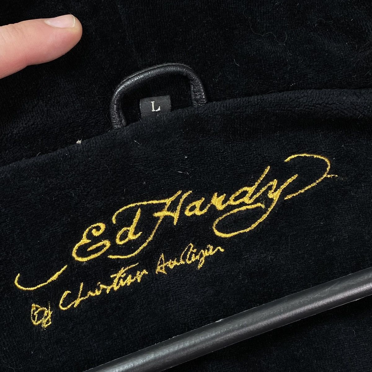 Ed Hardy Ed Hardy by Christian Audigier genuine leather hooded jacket Size S / US 4 / IT 40 - 21 Thumbnail
