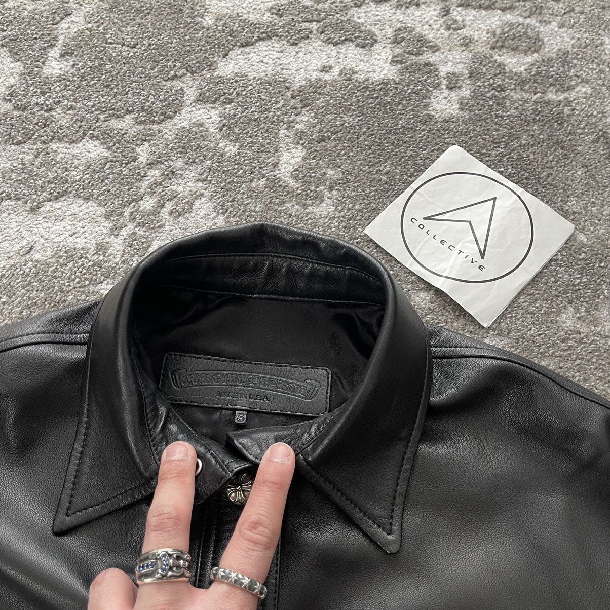 Chrome Hearts Chrome Hearts Black Leather Button Jacket Size US S / EU 44-46 / 1 - 3 Thumbnail