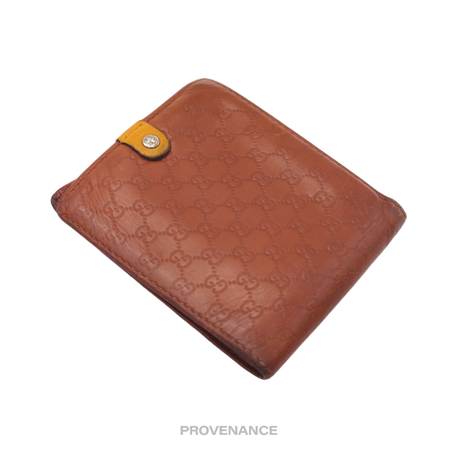 Gucci 🔴 Gucci Bifold Wallet - Orange GG MicroGuccissima Patchwork Size ONE SIZE - 4 Thumbnail