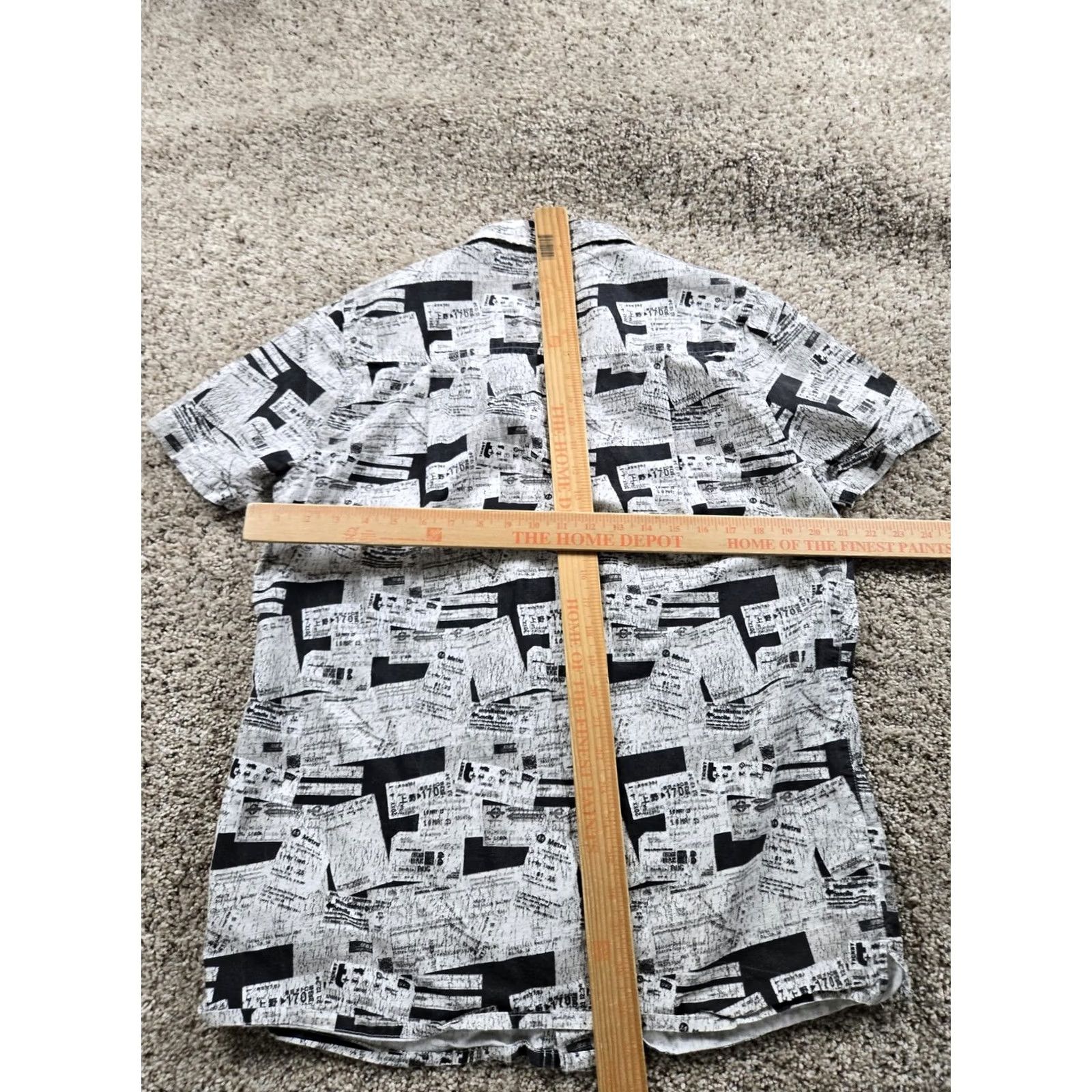 Element Element Shirt Mens Medium White Black Graphic Print Button Up Casual Skate Shirt Size US M / EU 48-50 / 2 - 5 Thumbnail