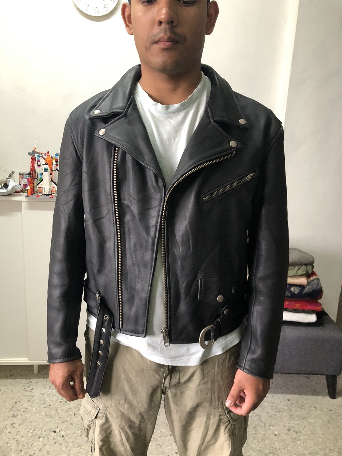 Harley Davidson Vintage Nankai x Harley Davidson Perfecto Leather Jacket Size US XL / EU 56 / 4 - 4 Thumbnail