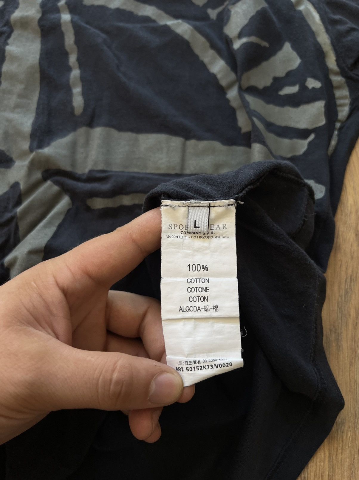 Stone Island Stone Island Glow-in-the-Dark Compass T-Shirt –Black/Size L Size US L / EU 52-54 / 3 - 8 Thumbnail