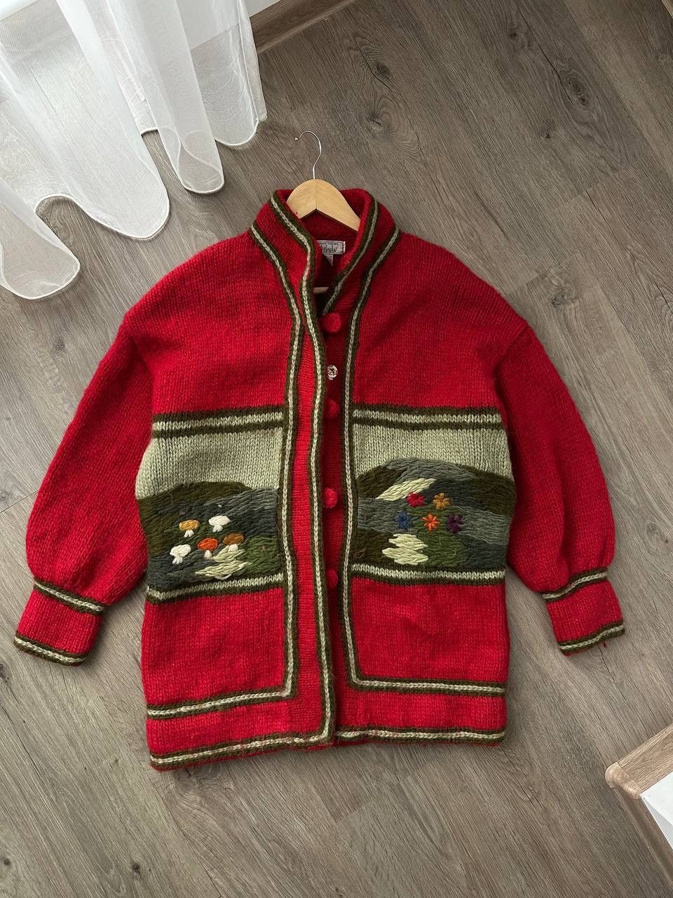Japanese Brand × Vintage Vintage Dobsina Hand Knitted Icelandic Wool Cardigan Size US M / EU 48-50 / 2 - 1 Thumbnail
