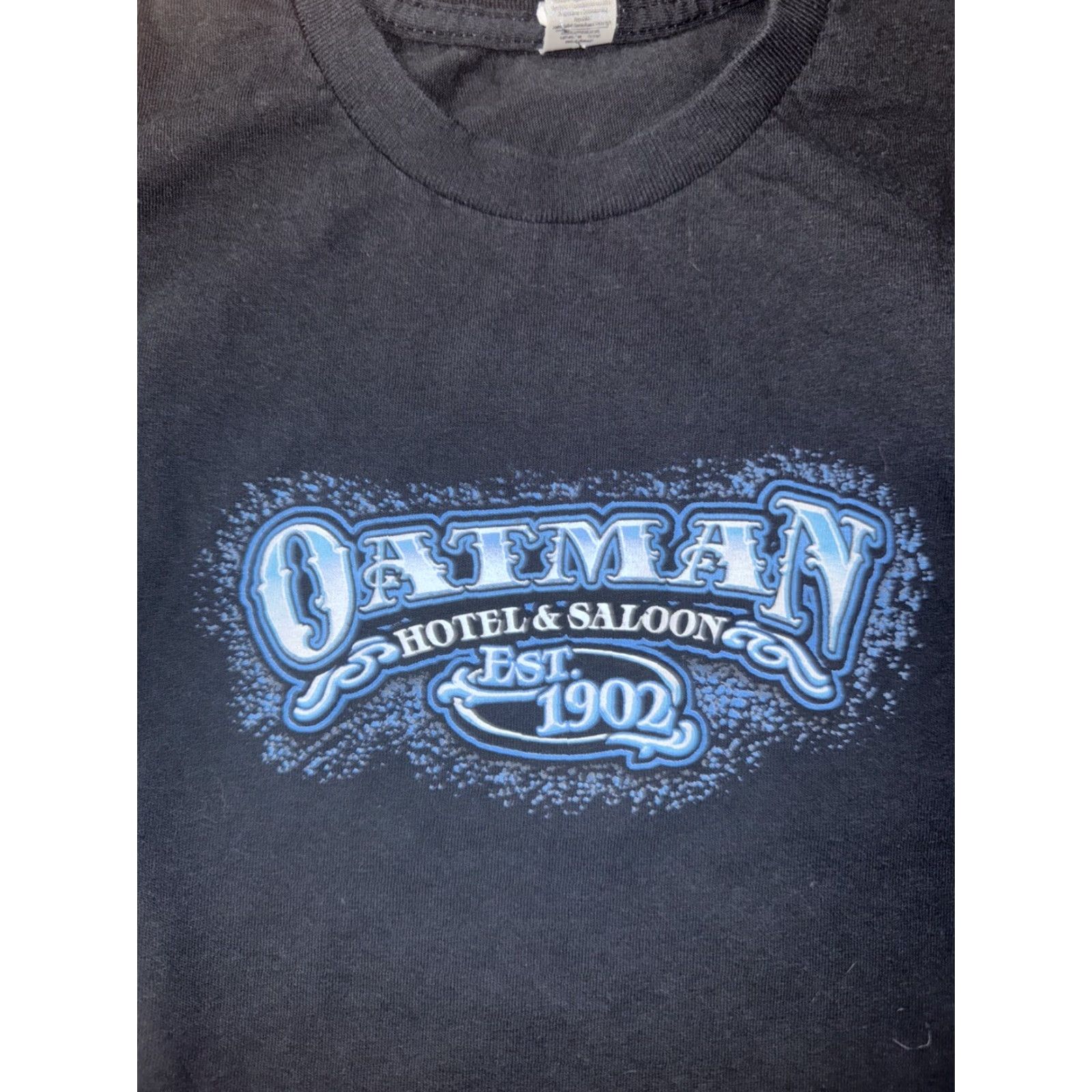 Vintage Oatman Hotel And Saloon Cowboy Skeleton T-Shirt Black Medium Mens Size US M / EU 48-50 / 2 - 3 Thumbnail