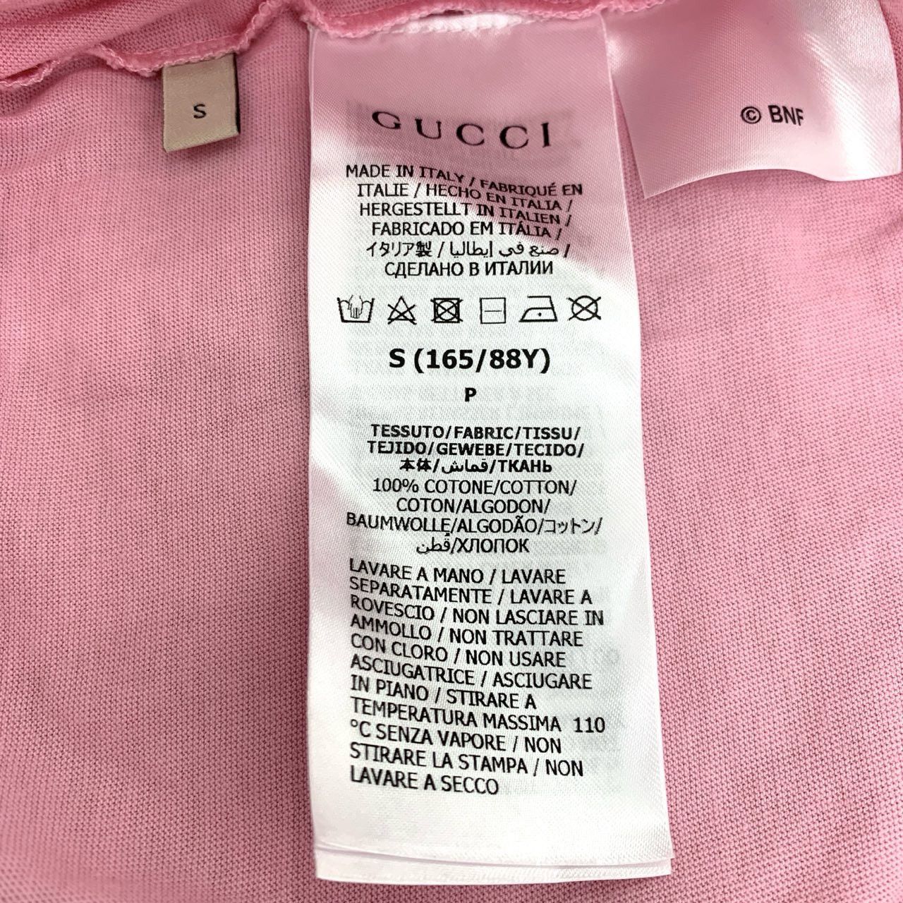 Gucci Gucci T-Shirt Pink Cat-Banana Logo Print Cotton Tee (Size S) Size S / US 4 / IT 40 - 5 Thumbnail