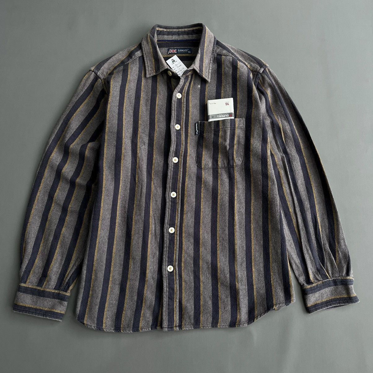 Flannel × Kangol × Vintage Vintage 1990s Vertical Stripe Snap Button Flannel Shirt Size US L / EU 52-54 / 3 - 1 Thumbnail