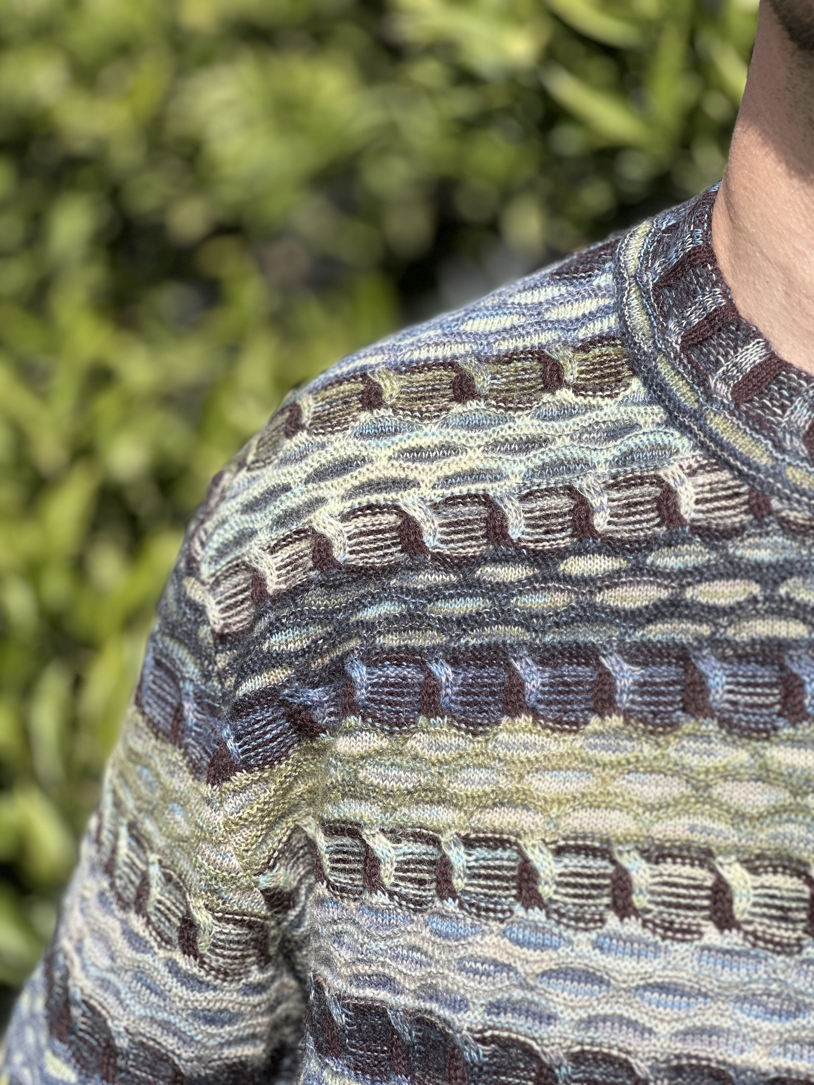 Missoni Missoni Uomo Textured Multi Knit Sweater Mohair Size 54 Size US L / EU 52-54 / 3 - 13 Thumbnail