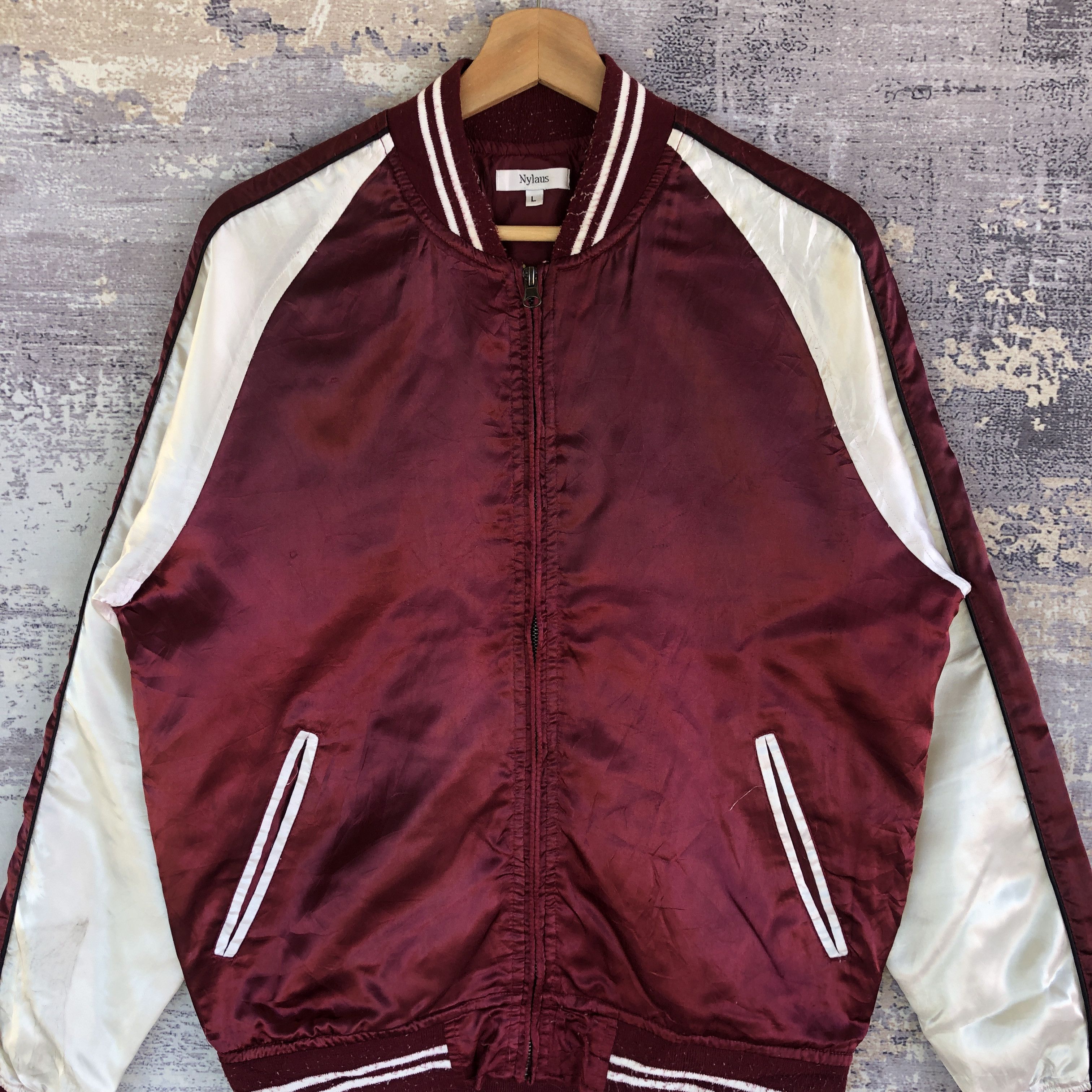 Japanese Brand × Vintage Vintage 90s Japanese Bomber Jackets Satin Bomber Jacket Size US M / EU 48-50 / 2 - 4 Thumbnail
