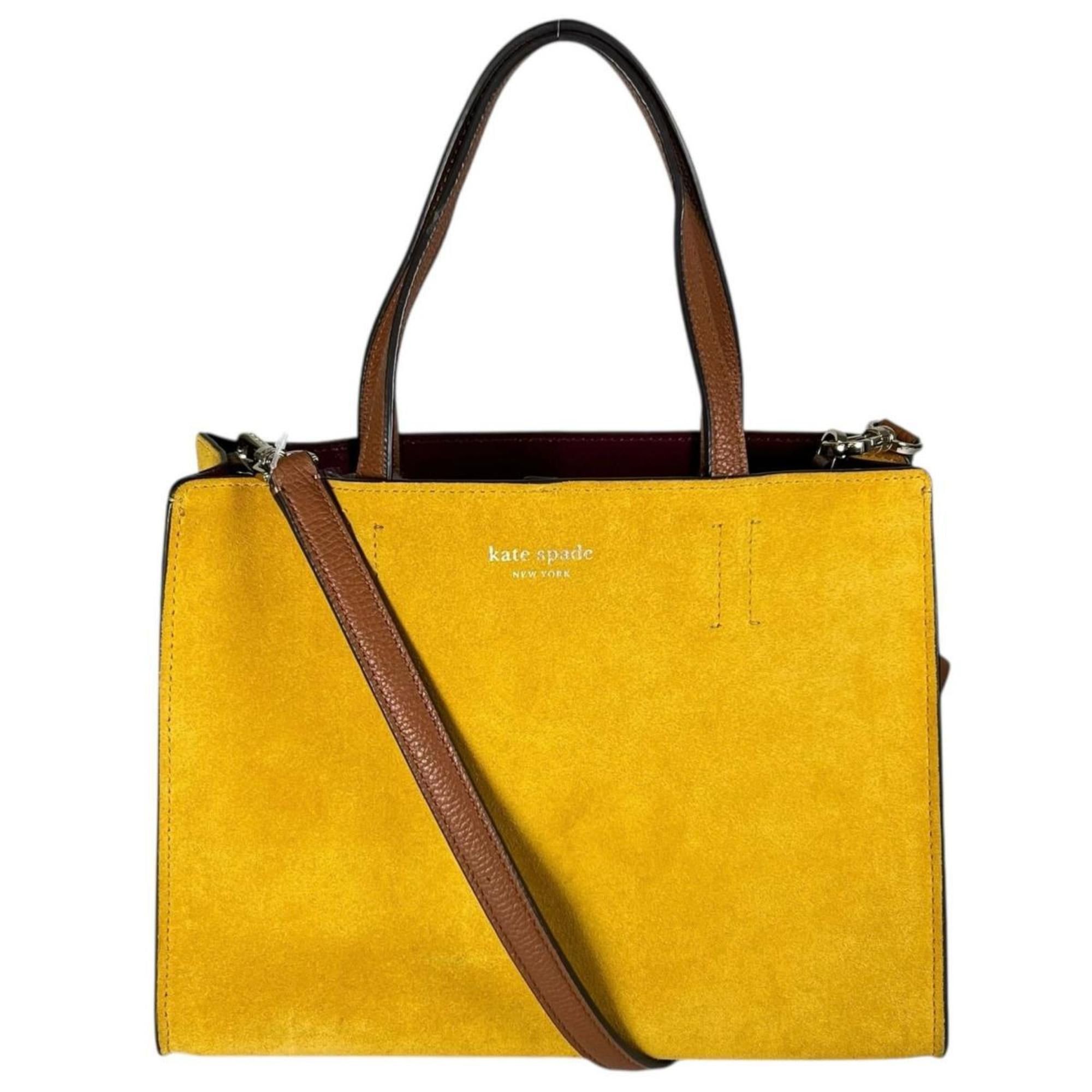 Kate Spade Kate Spade Sam Suede Shoulder Bag in Yellow Size ONE SIZE - 1 Thumbnail