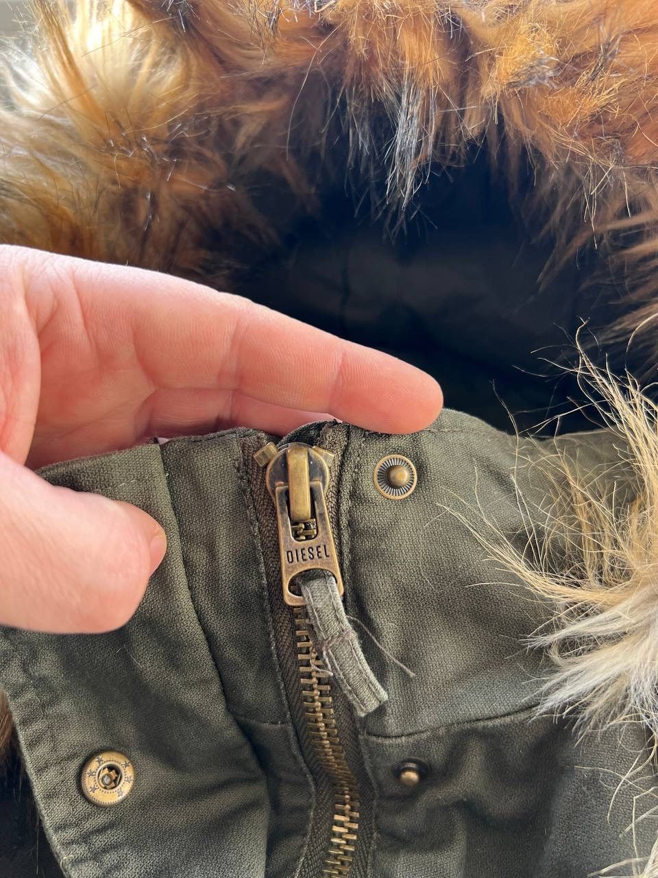 Diesel VINTAGE DIESEL FUR JACKET PARKA OLIVE KHAKI AVANT-GARDE Size M / US 6-8 / IT 42-44 - 10 Thumbnail