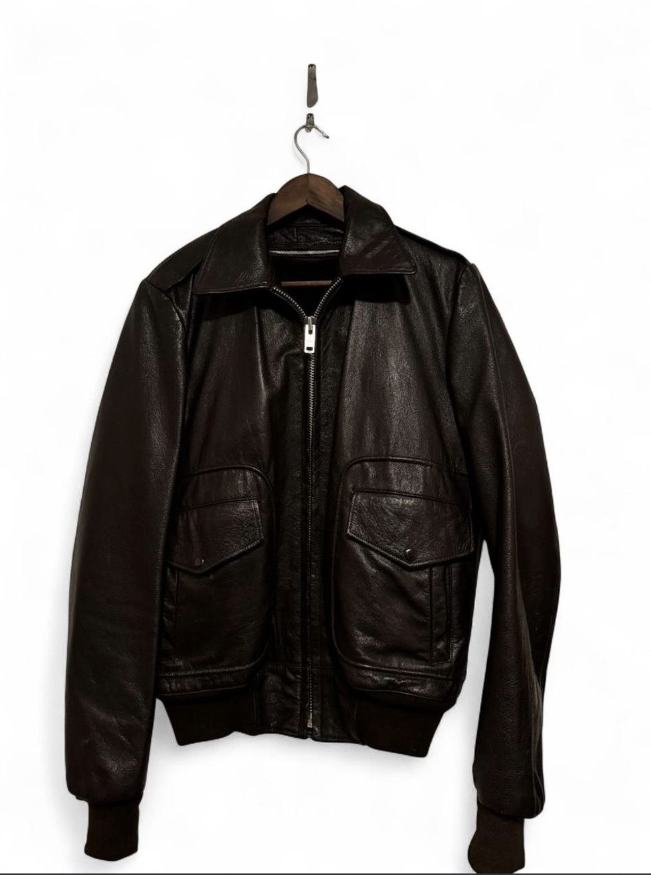 Vintage SAM'S brown type A-2 leather bomber flight jacket Size US S / EU 44-46 / 1 - 1 Thumbnail