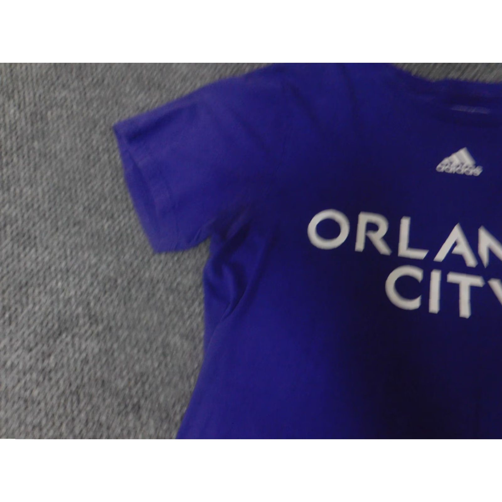 Adidas Adidas Mens Shirt M Purple Orlando City Florida T-Shirt Short Sleeve V-Neck Logo City 90s? Size US M / EU 48-50 / 2 - 4 Thumbnail