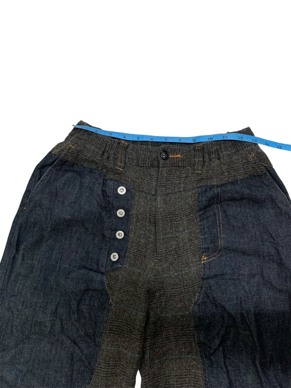 Japanese Brand × Yohji Yamamoto × gomme Gomme wool tartant cropped pants Size US 28 / EU 44 - 8 Thumbnail