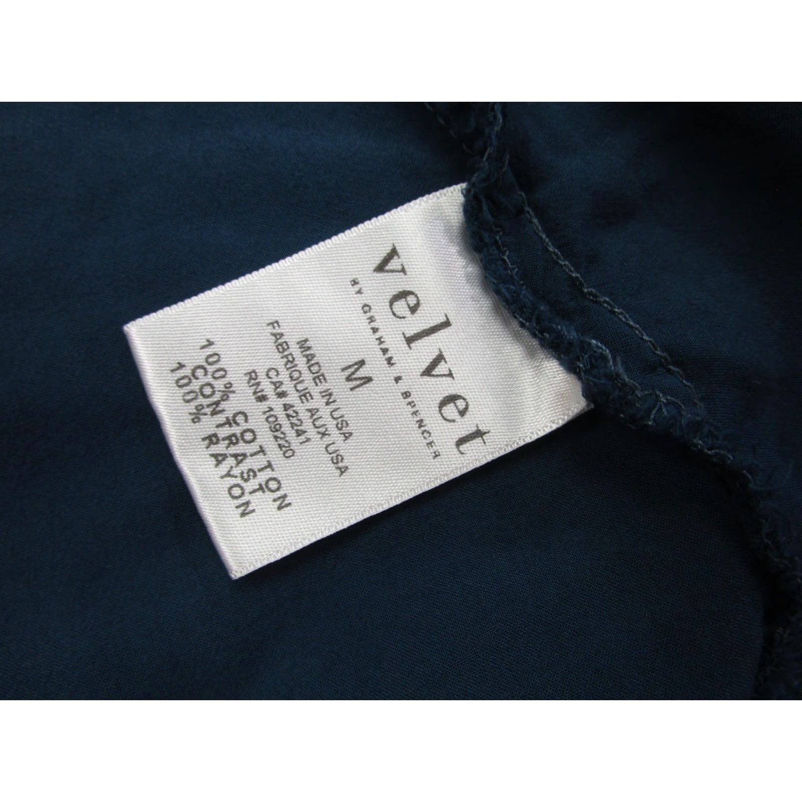 Velvet Velvet by Graham & Spencer Blouse Womens M Blue Colorblock Tunic Long Sleeve USA Size M / US 6-8 / IT 42-44 - 7 Thumbnail