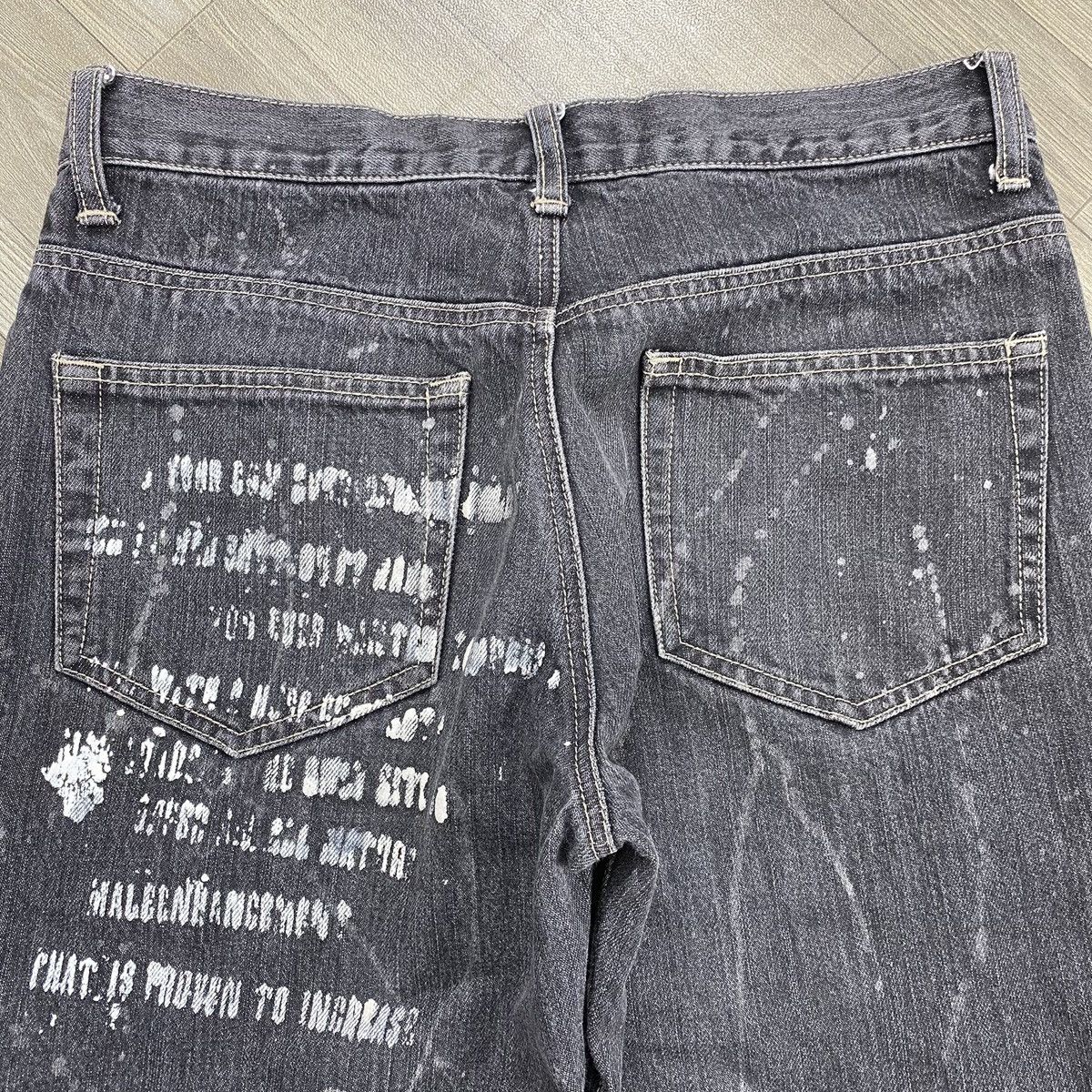 Other 2000s Ba-tsu Studio Distressed Cross Punk Flared Jeans Size US 30 / EU 46 - 16 Thumbnail