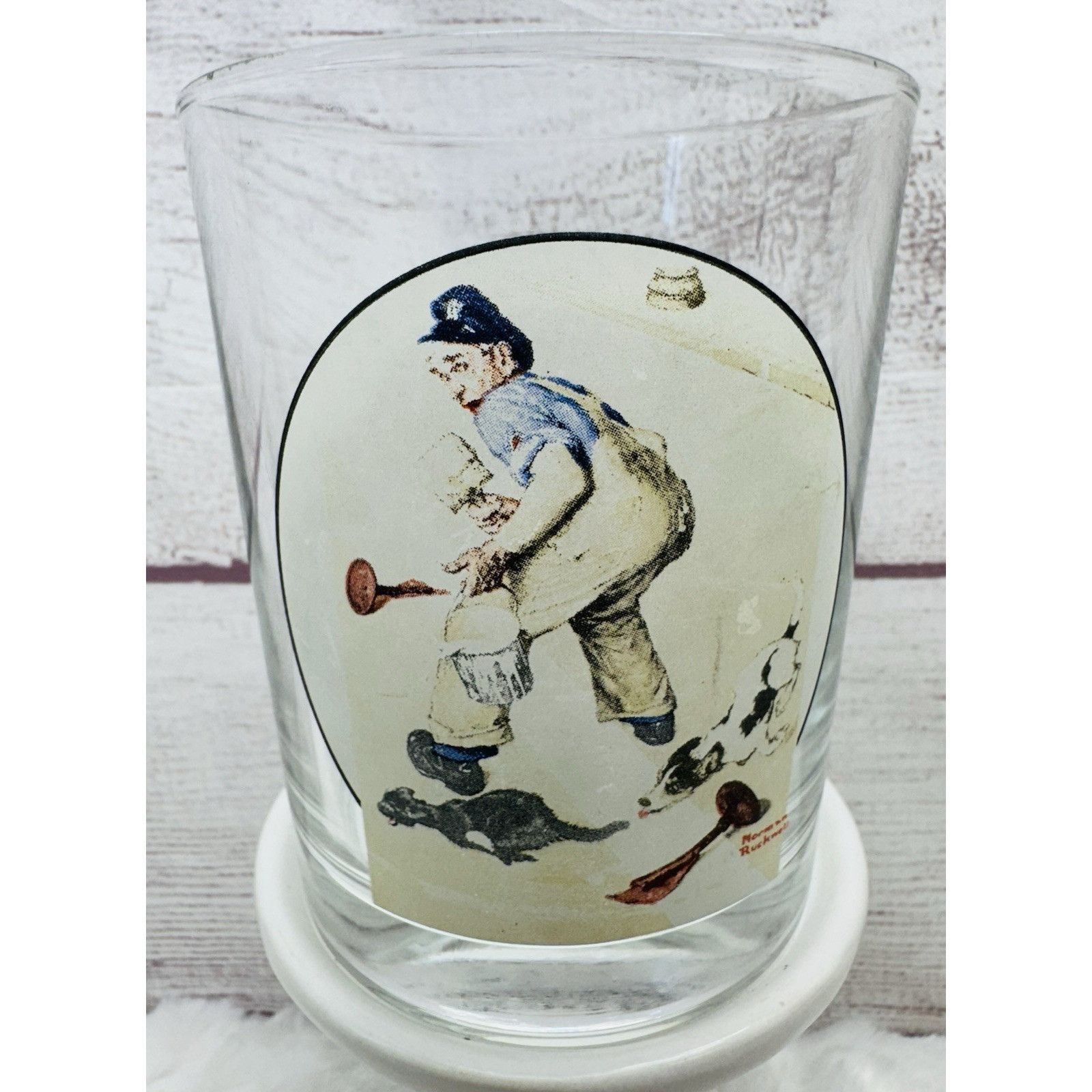 Other Norman Rockwell Saturday Evening Post "THE CHASE" Glass Tumb Size ONE SIZE - 1 Thumbnail