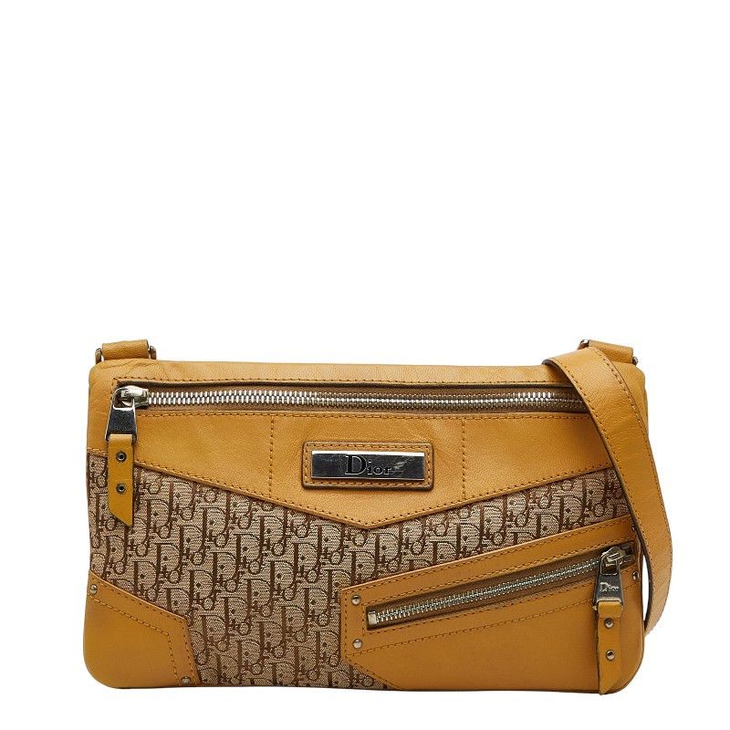 Dior Dior Trotter Canvas Leather Shoulder Bag Textile Crossbody Bag DUTY FREE for USA