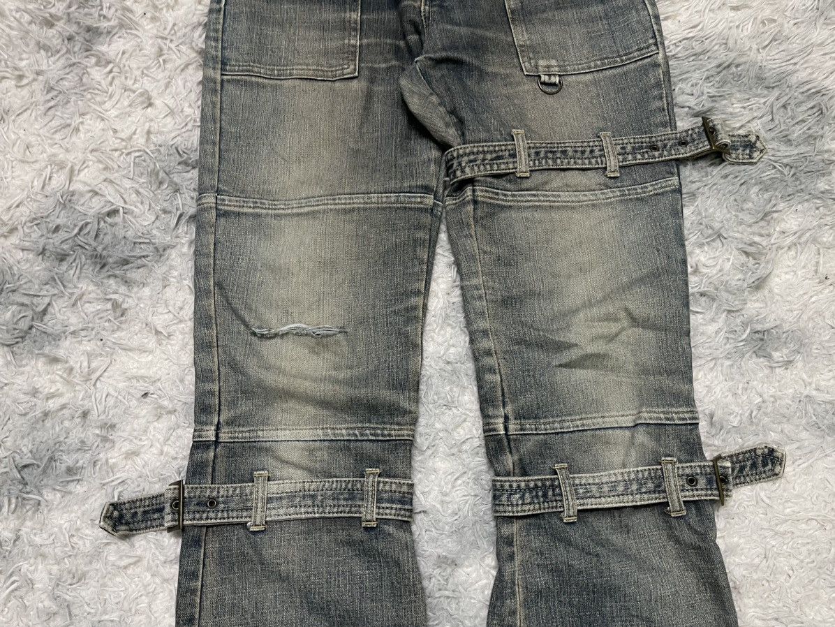 20471120 2000s PPFM INSPIRED FLARE BONDAGE JEANS RARE DESIGN Size US 31 - 4 Thumbnail