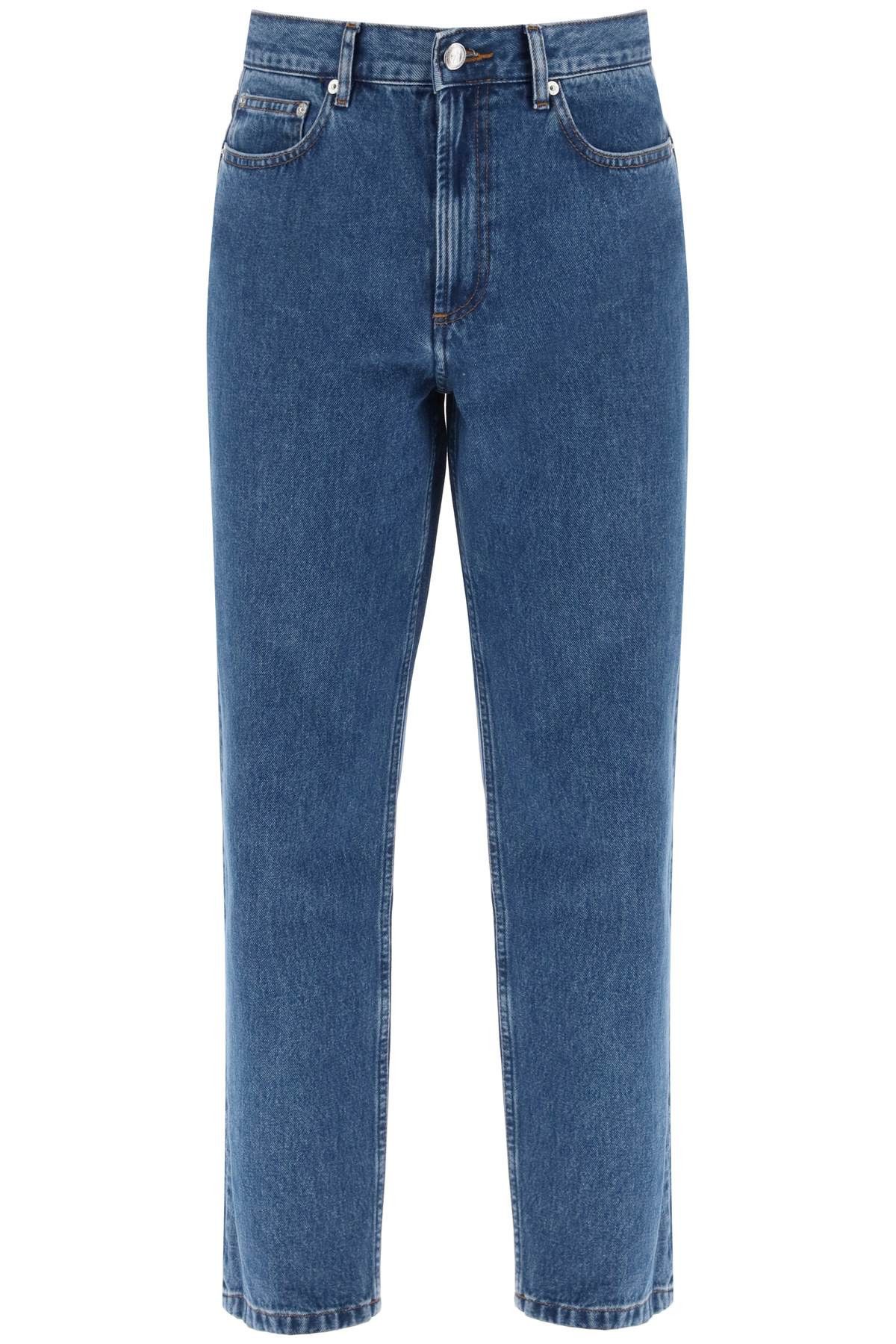 image of A P C Martin Straight Jeans in Washed Indigo, Men's (Size 32)