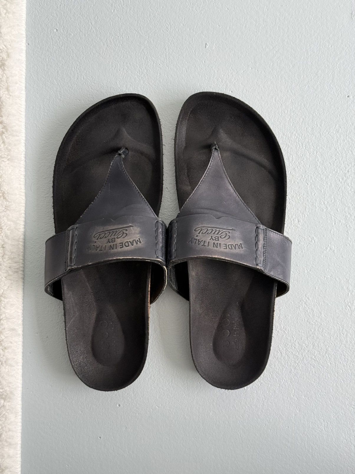 Gucci Gucci Italy Leather Cork Footbed Thong Sandals Flip Flops Size US 9 / EU 42 - 3 Thumbnail