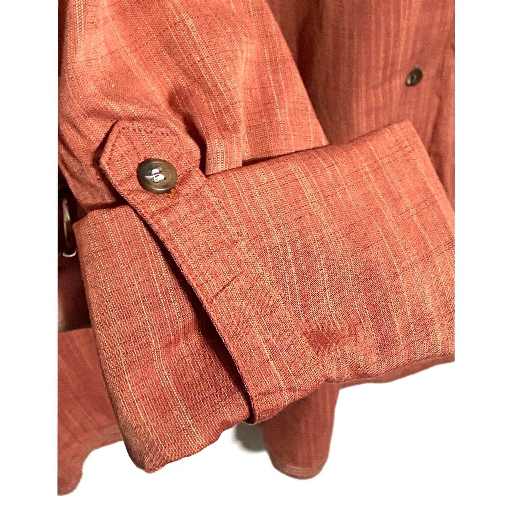 Pronto Uomo Pronto Uomo Button-Down Shirt Mens 3XL Orange Utility Preppy Classic Long Sleeve Button-Up Size US XXL / EU 58 / 5 - 6 Thumbnail