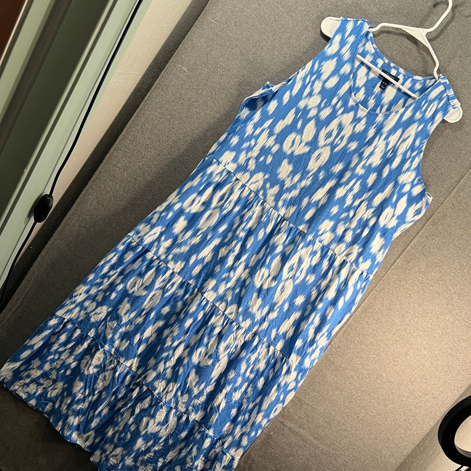 Denim & Co. Denim & Co. Beach Tall Printed Knit Linen Blend Midi Size XL / US 12-14 / IT 48-50 - 1 Thumbnail