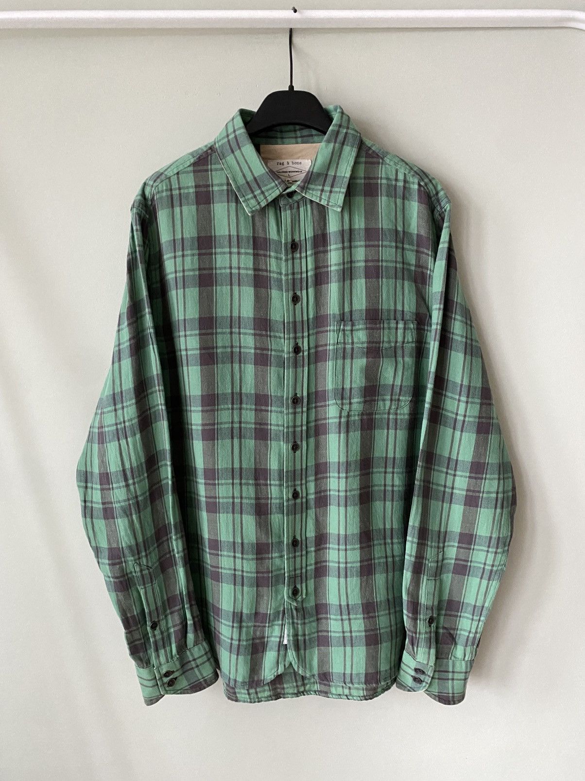 Rag & Bone flannel check ls shirt USA