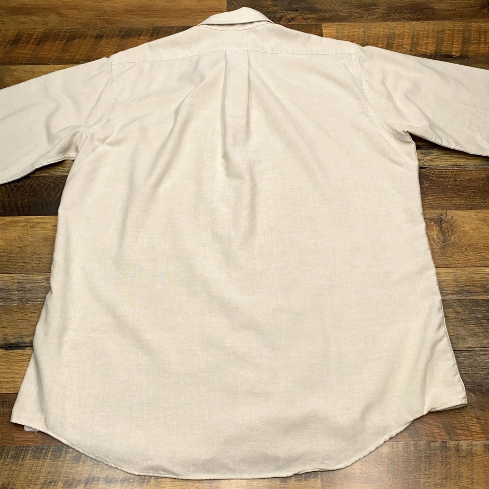 Vintage VINTAGE LL Bean Shirt Mens 17 Beige Button Up Pocket Shirt Size US XL / EU 56 / 4 - 3 Thumbnail