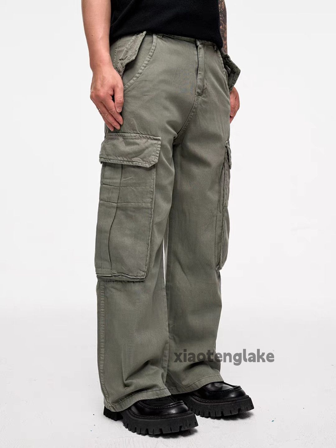 Designer Unisex outdoor utility loose baggy hiphop military pants Size US 30 / EU 46 - 4 Thumbnail