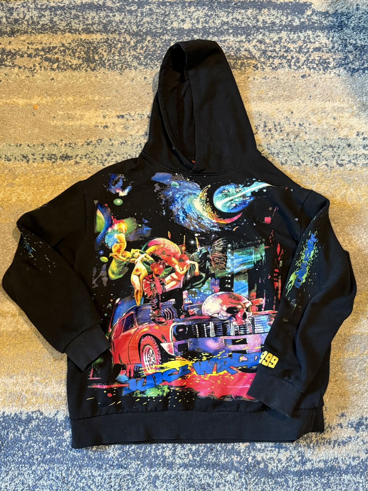 VLONE Juice Worldコラボパーカー NEW Authentic Men's Juice Wrld X VLONE Black World Hoody