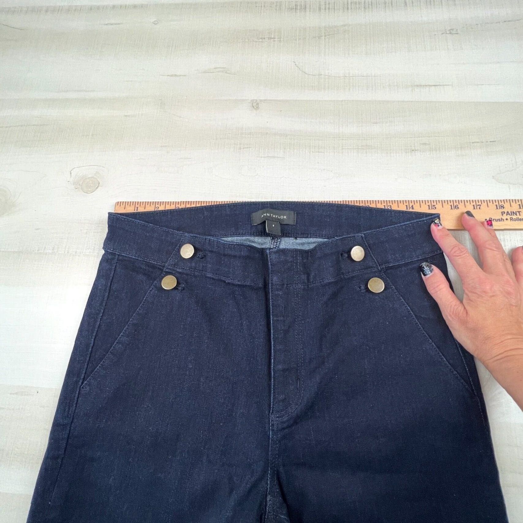 Ann Taylor Ann Taylor Womens Dark Blue Skinny Jeans Mid Rise Stretch Size 8 Size 30" / US 8 / IT 44 - 7 Thumbnail