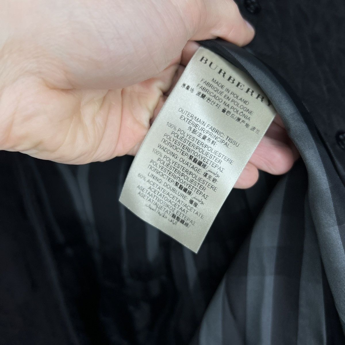 Burberry × Designer Burberry Classic Quilted Jacket Black Dark Nova Check Size S / US 4 / IT 40 - 8 Thumbnail
