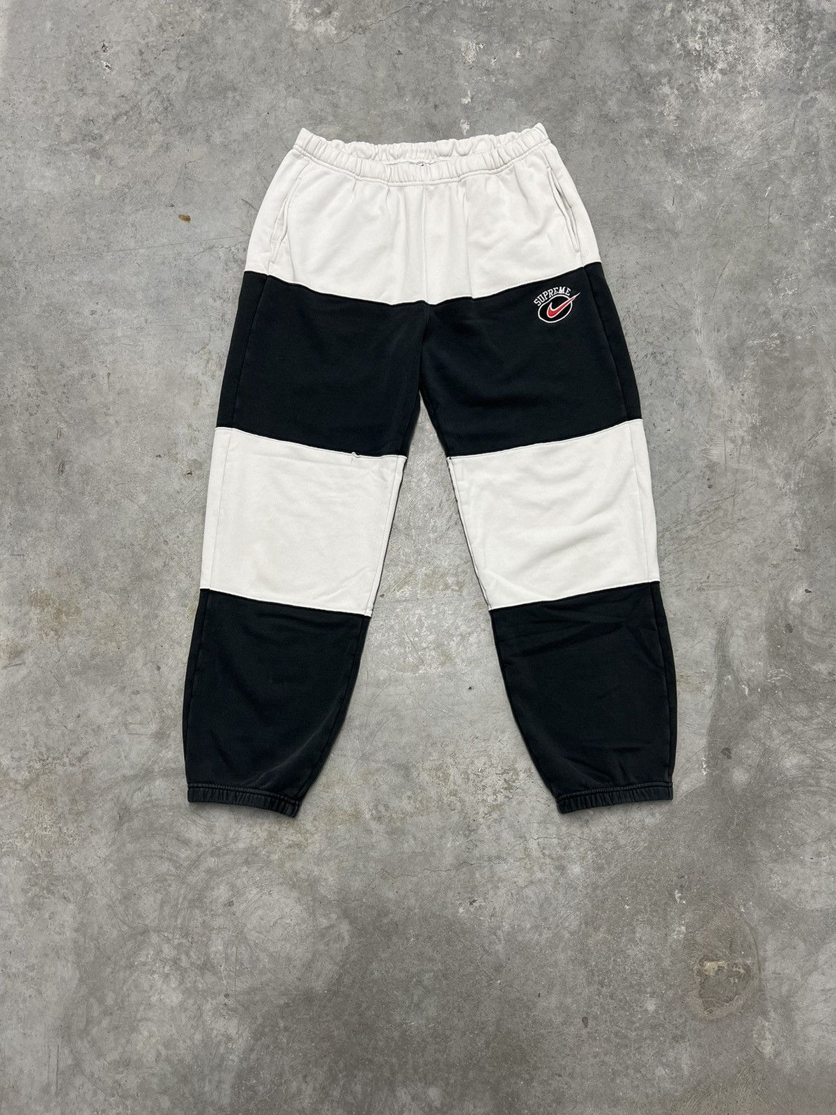 image of Nike Stripe Sweatpant in Black/White/Red, Men's (Size 32)