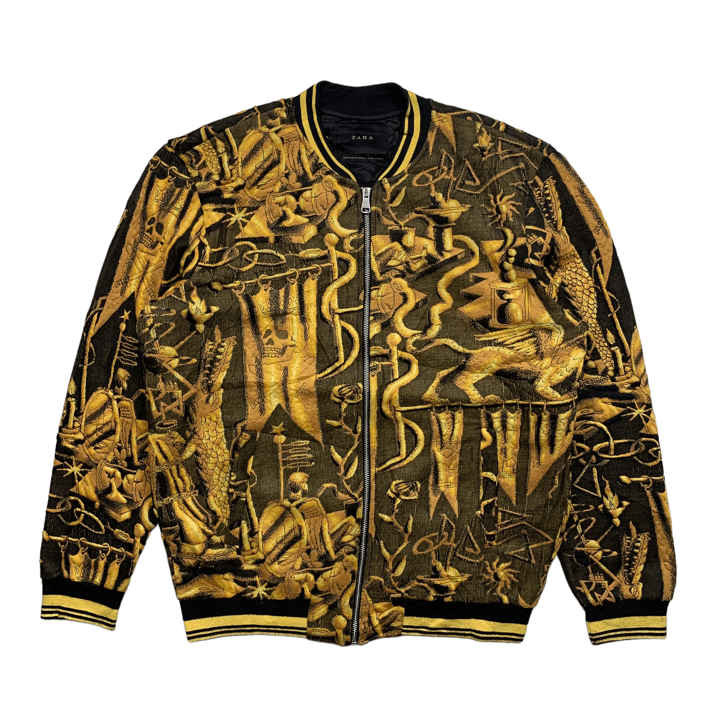 Zara Zara jacquard patchwork jacket | Grailed