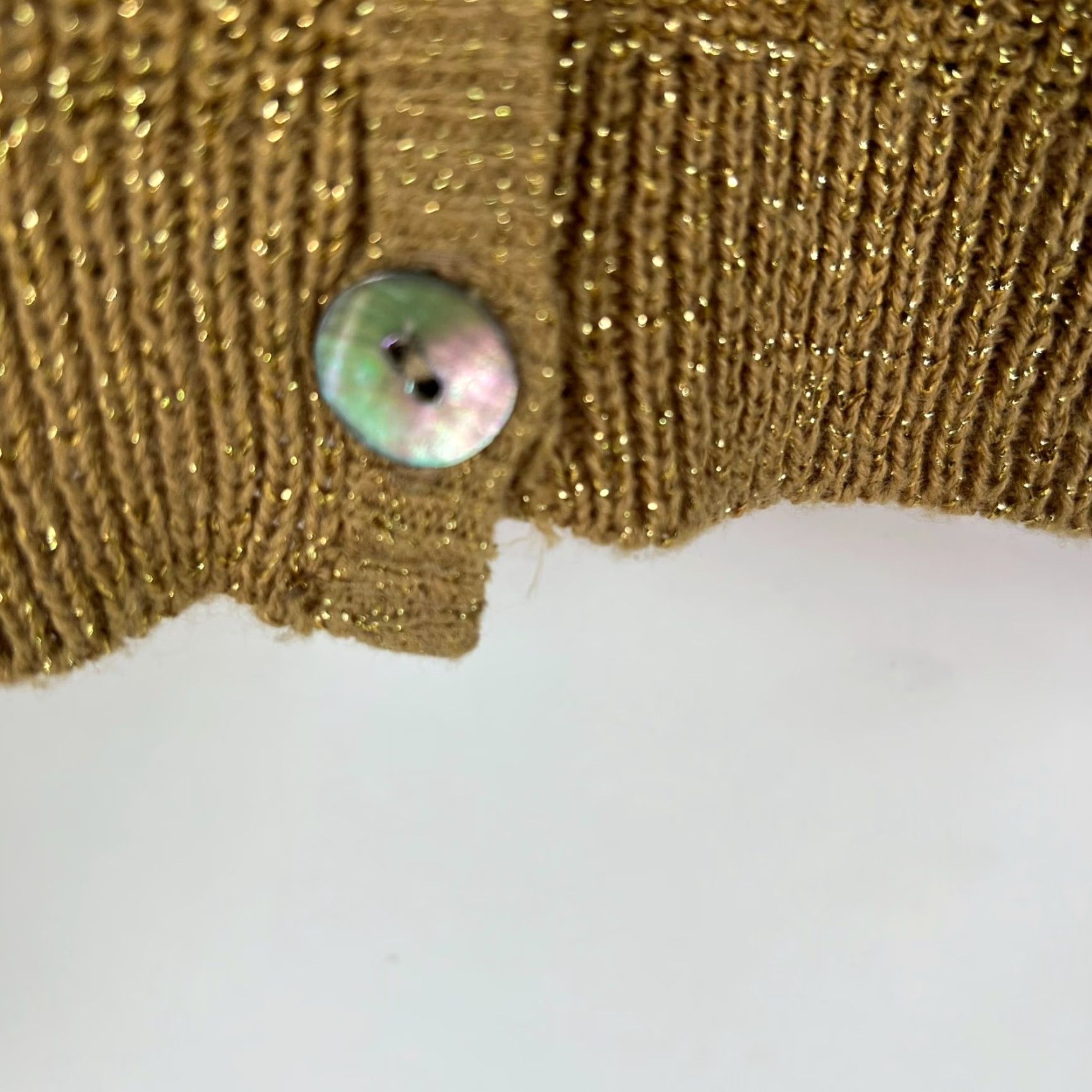 Vintage VINTAGE Sharon Anthony Gold Metallic Cardigan Sweater Women Size L 80s 90s Classic Size L / US 10 / IT 46 - 4 Thumbnail