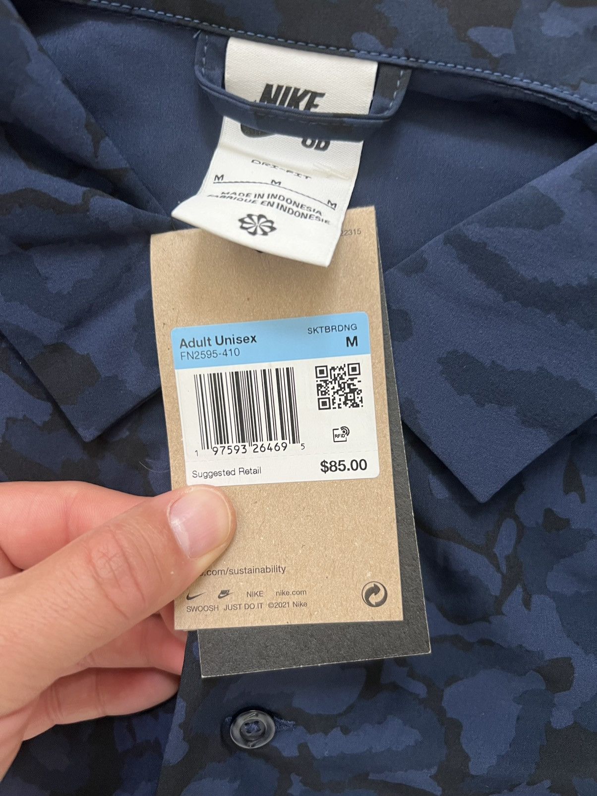 Nike Nike SB Print Bowler Short-Sleeve Button-Up Skate Shirt Size US M / EU 48-50 / 2 - 7 Thumbnail