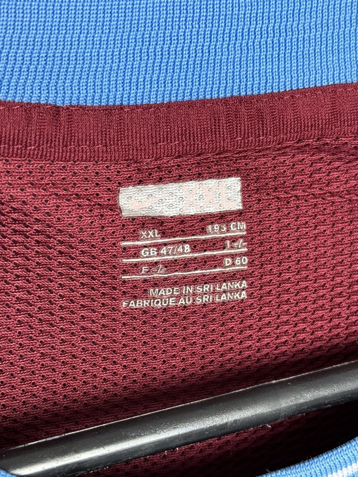 Nike Aston Villa 09/10 Home Football Long Sleeve Jersey Size US XXL / EU 58 / 5 - 7 Thumbnail