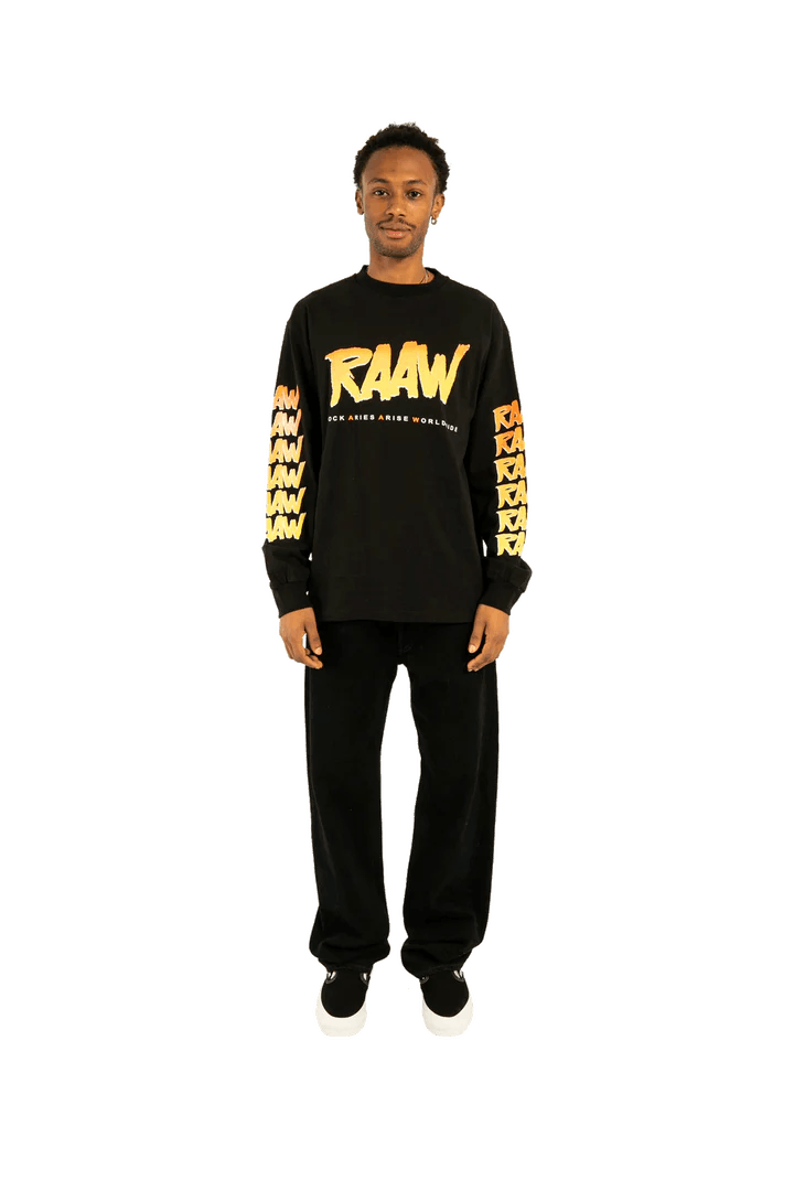 Aries o1mle0424 Raaw Long Sleeve T-Shirt in Black Size US S / EU 44-46 / 1 - 3 Thumbnail