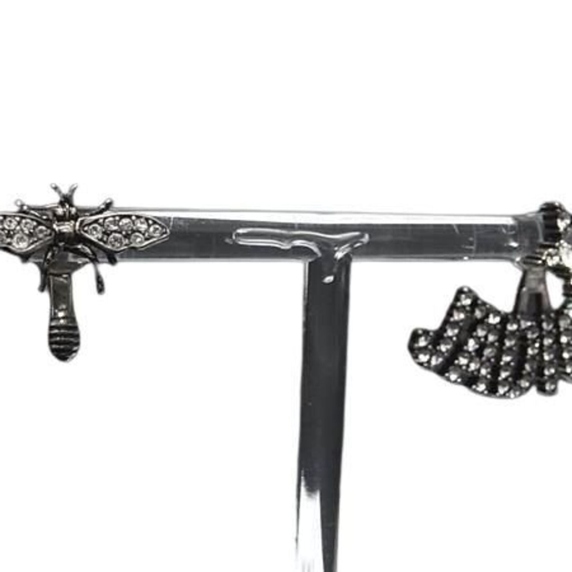 Dior Christian Dior Earrings, J'A Dior, Black Metal, Women's, Rhinestone, Bee, Star Size ONE SIZE - 1 Thumbnail