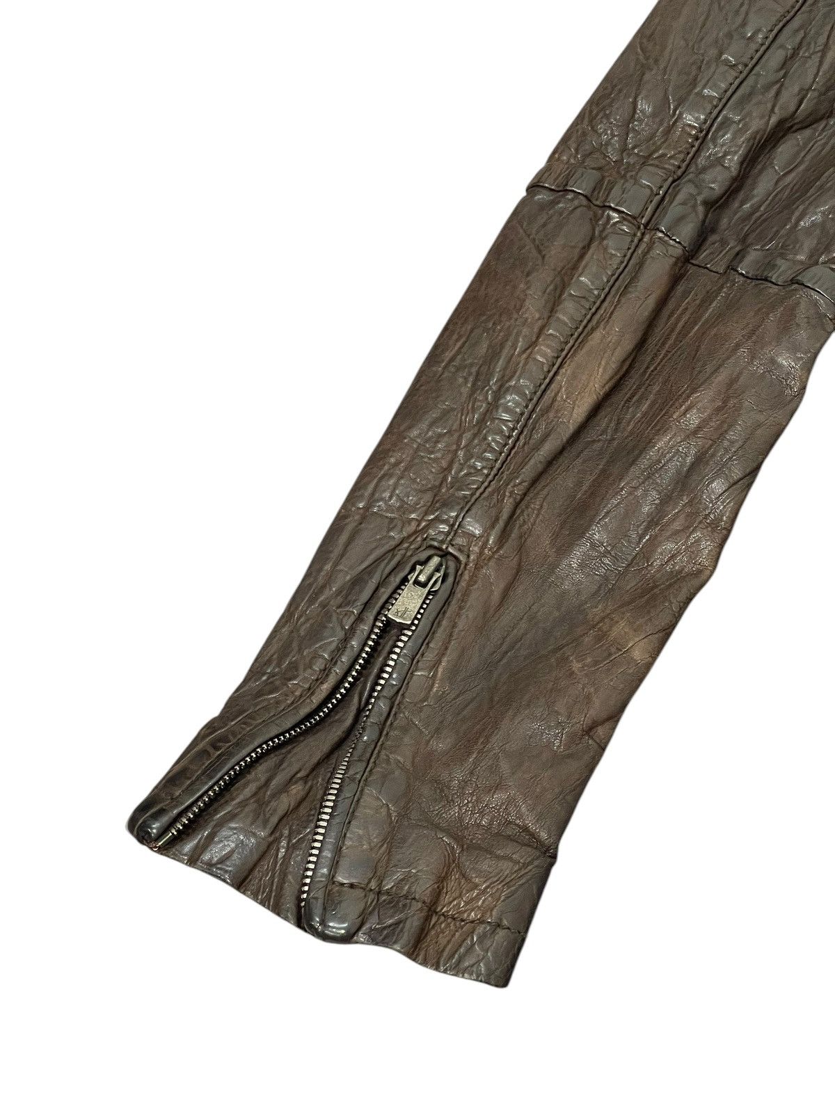 Leather Full Grain Leather Luva Tram Bikers Jacket Slim 6🟩7 Size US S / EU 44-46 / 1 - 10 Thumbnail